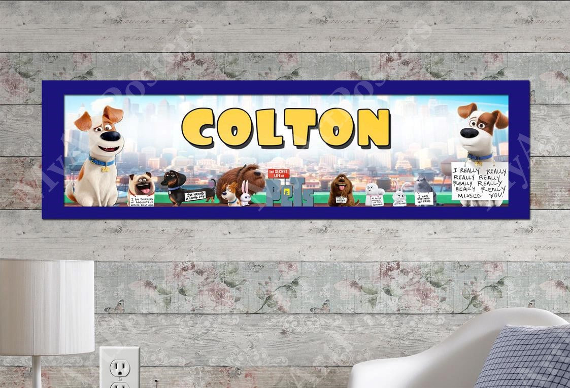 The Secret Life of Pets - Personalized Poster with Matboard Frame