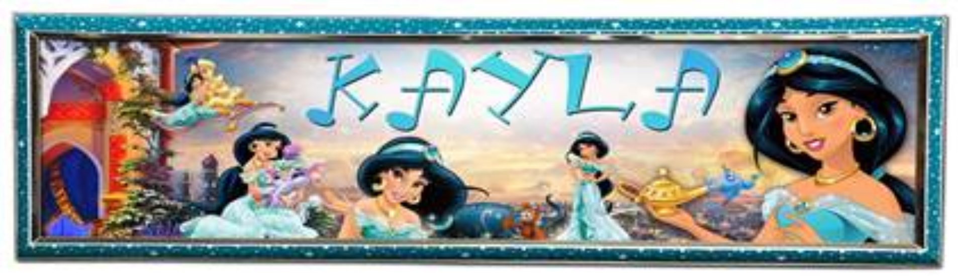 Princess Jasmine Aladdin - Personalized Poster with Hard Frame