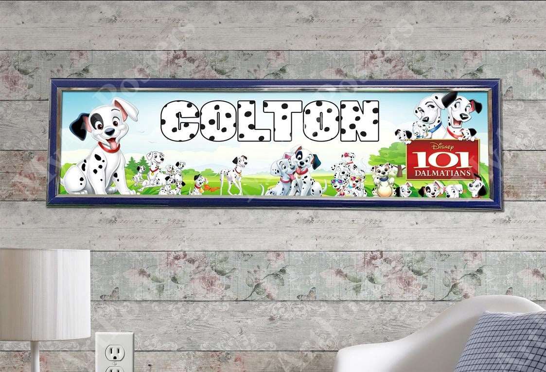 101 Dalmatians - Personalized Poster with Hard Frame