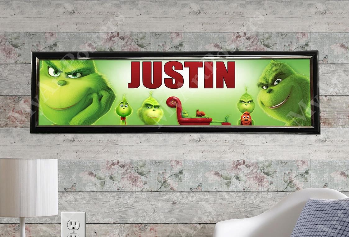 The Grinch - Personalized Poster with Hard Frame