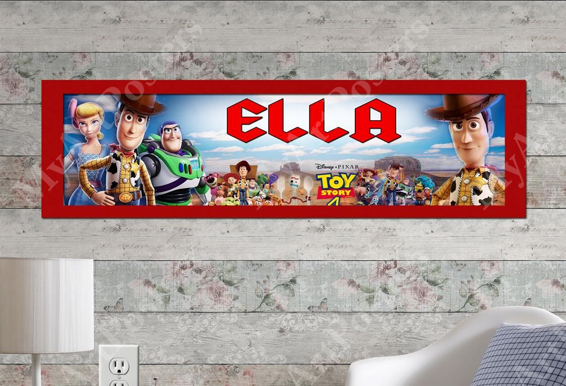 Toy Story 4 Movie - Personalized Poster with Matboard Frame