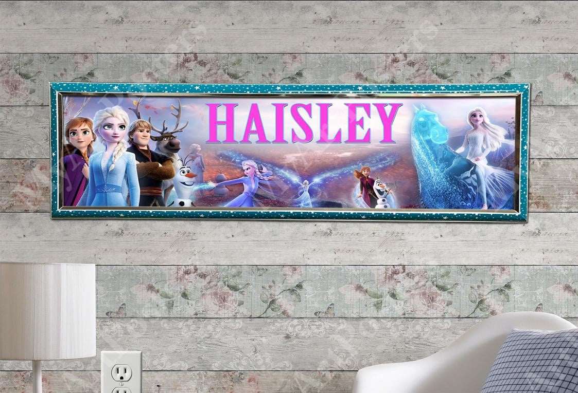 Frozen - Personalized Poster with Hard Frame