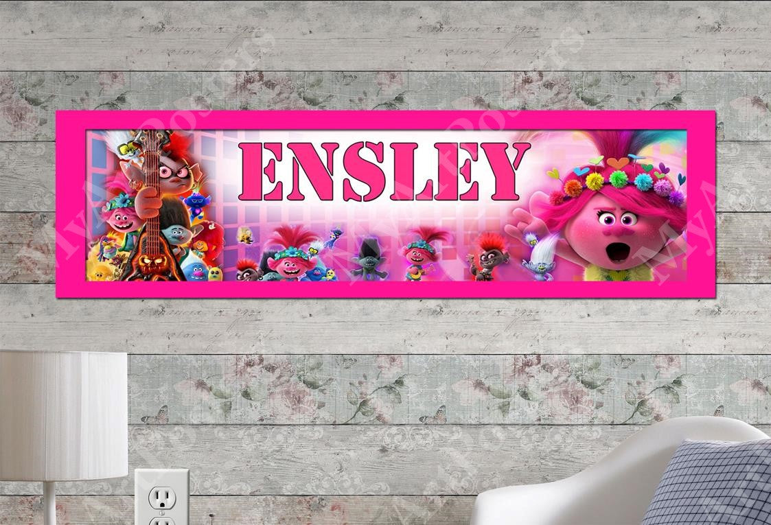 Trolls World Tour - Personalized Poster with Matboard Frame