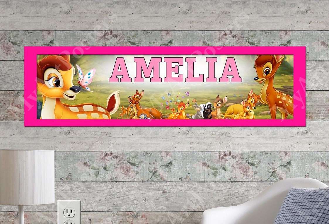 Bambi - Personalized Poster with Matboard Frame