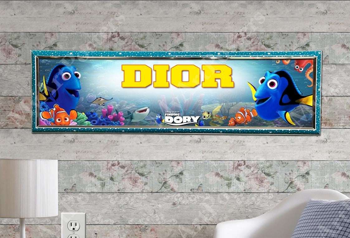 Finding Dory - Personalized Poster with Hard Frame