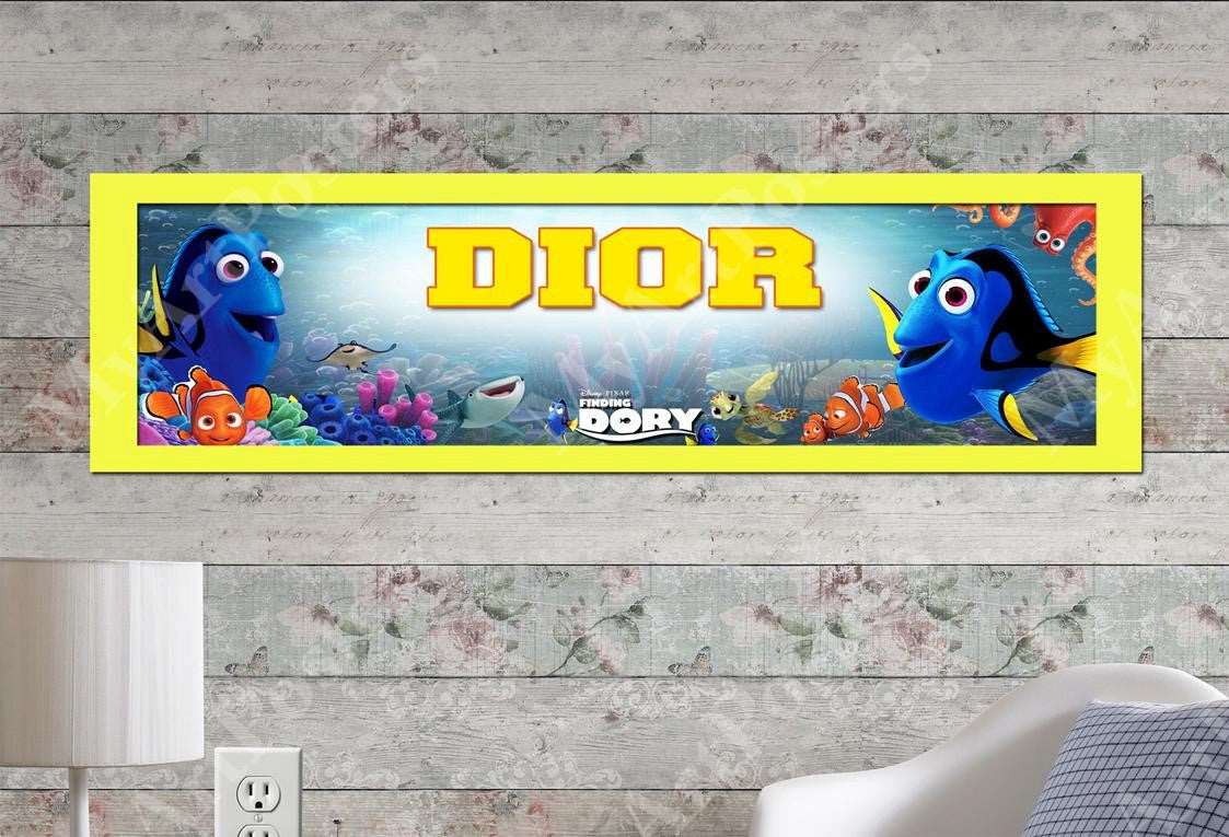 Finding Dory - Personalized Poster with Matboard Frame